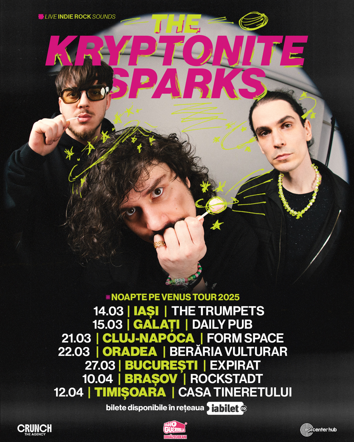 The Kryptonite Sparks lansează turneul Noapte pe Venus - o experiență de neratat