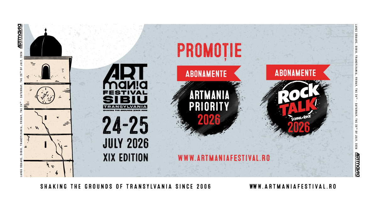 ARTmania Festival 2026: Abonamente promoționale disponibile până pe 31 iulie