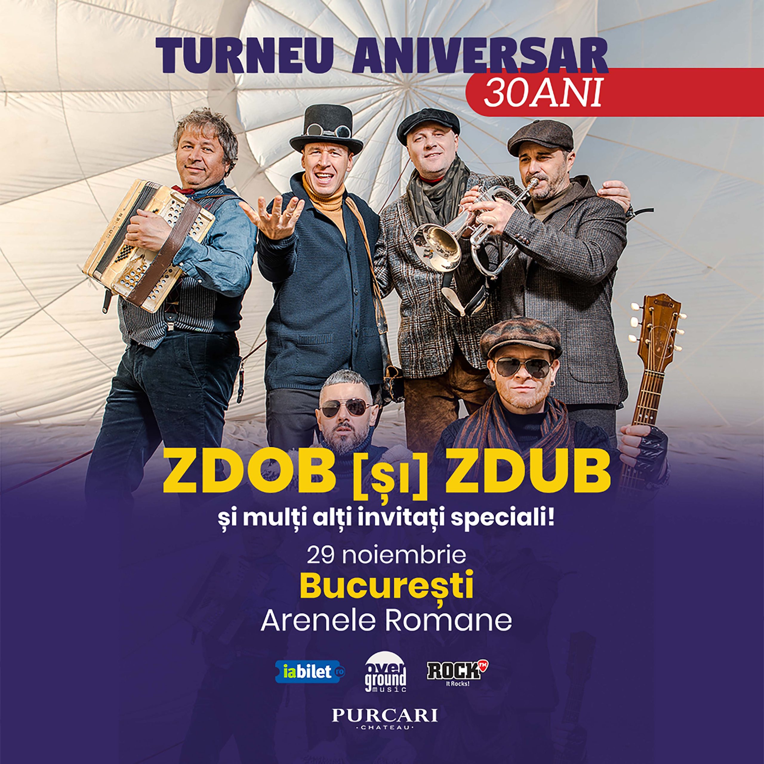 Zdob și Zdub aniversează 30 de ani de muzică printr-un concert special la Arenele Romane