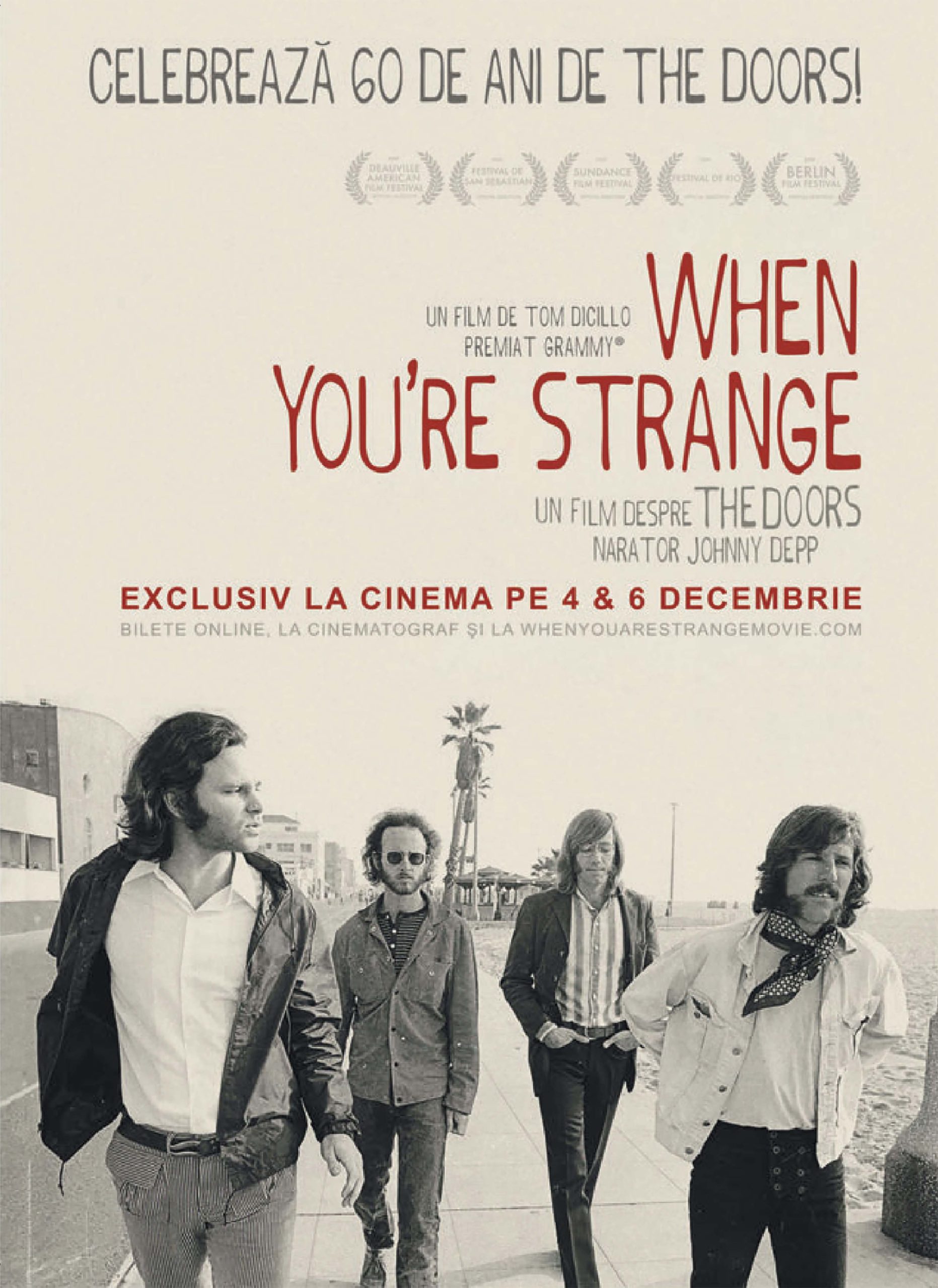 Documentarul „When You’re Strange” despre The Doors revine în cinematografe în decembrie, la 60 de ani de la formarea trupei
