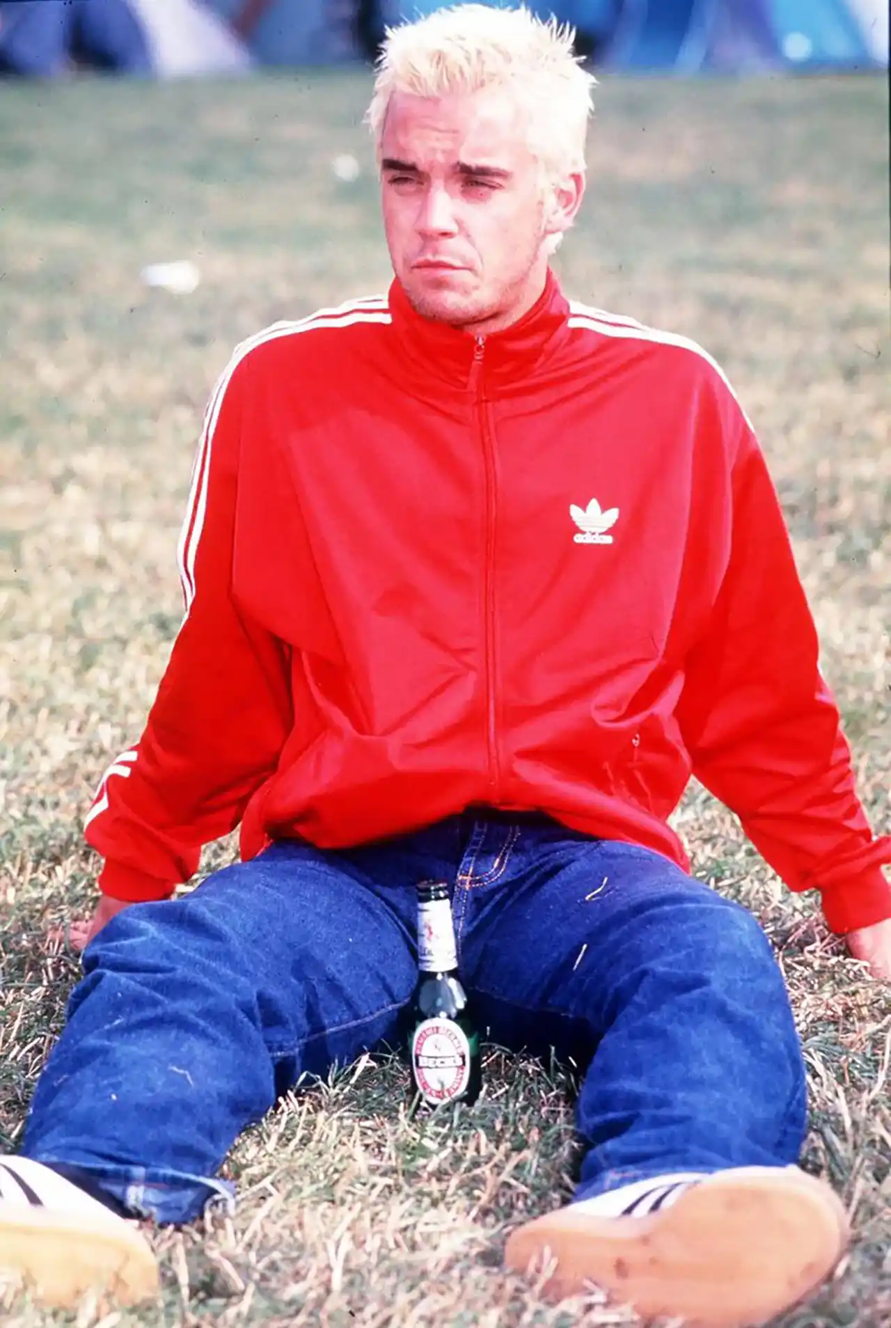 Robbie Williams în 1995 la Glastonbury Festival