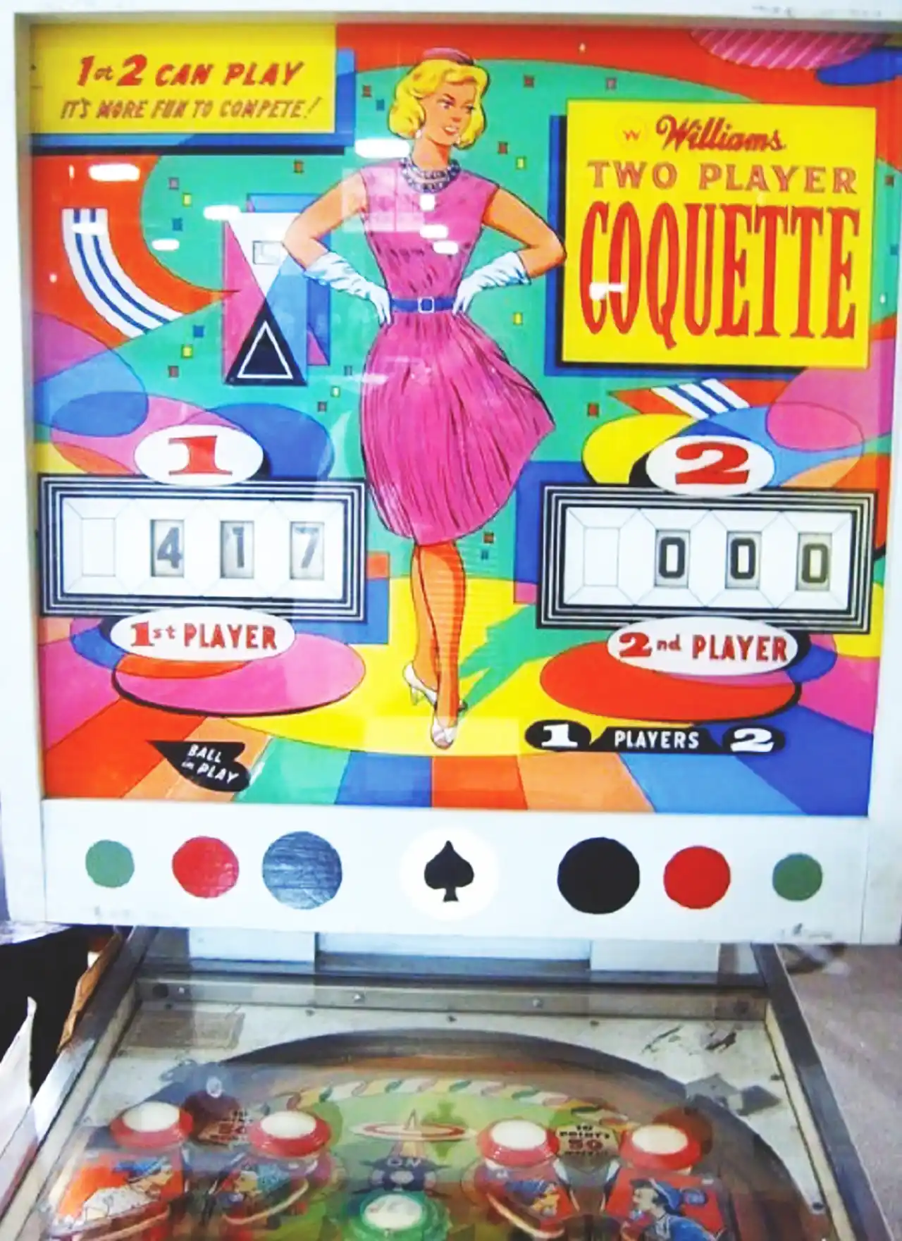 Jocul de pinball pe care apare mesajul „It’s more fun to compete”, care a inspirat titlul piesei „It’s More Fun to Compute”.