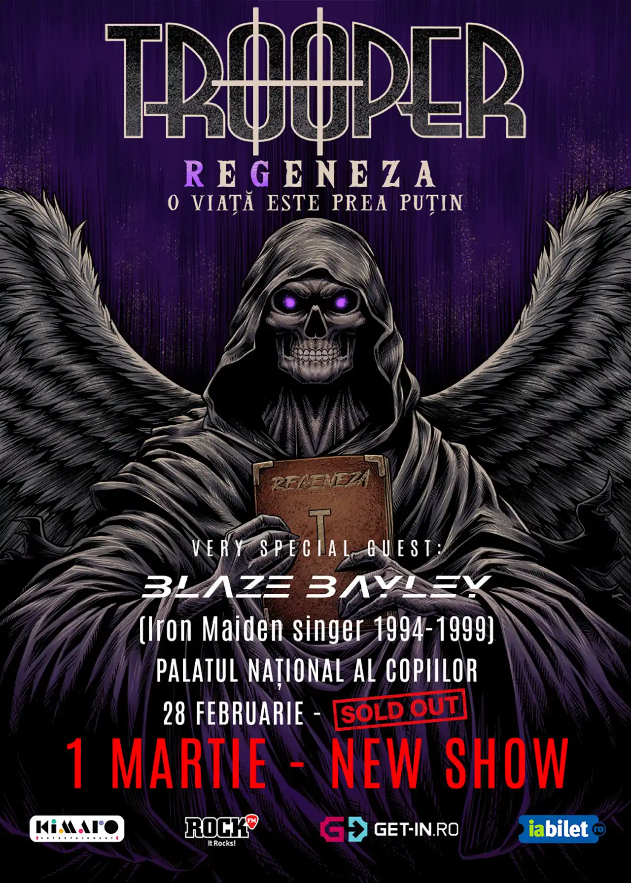 Concertul Trooper „Regeneza” se mută la Palatul Național al Copiilor și va mai avea o reprezentație