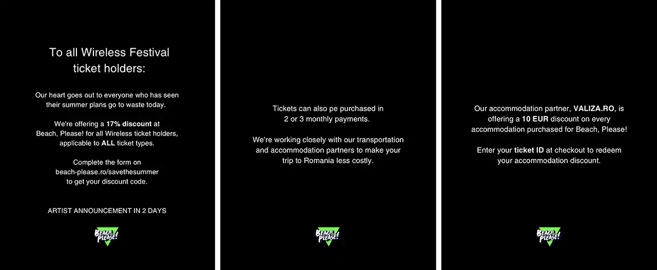 Wireless Festival din Londra s-a anulat, iar Beach, Please! oferă o alternativă pentru deținătorii de bilete