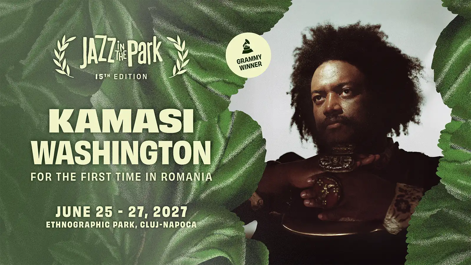 Jazz in the Park anunță primul headliner pentru ediția aniversară cu numărul 15 din 2027: Kamasi Washington vine în premieră în România Jazz in the Park anunță primul headliner pentru ediția aniversară cu numărul 15 din 2027: Kamasi Washington vine în premieră în România