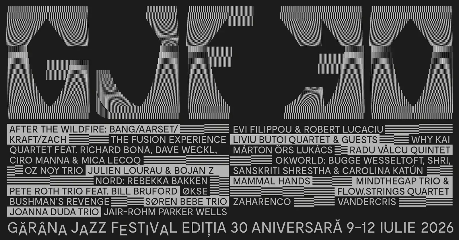 Începe ediția aniversară cu numărul 30 a Gărâna Jazz Festival