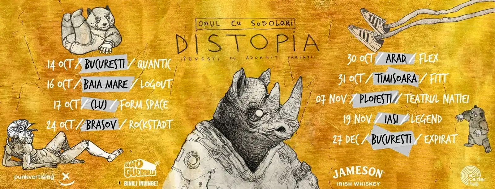 Omul cu Șobolani lansează „DISTOPIA”, al nouălea album de studio, și pornește într-un turneu național